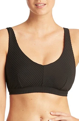 Sea Level E- & F-Cup Underwire Bikini Top Black at Nordstrom, Us