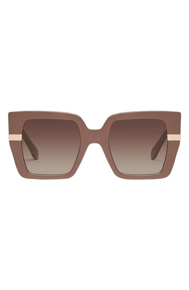 Quay Australia Notorious 51mm Gradient Square Sunglasses in Doe /Brown at Nordstrom