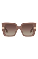 Quay Australia Notorious 51mm Gradient Square Sunglasses in Doe /Brown at Nordstrom