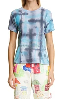 Collina Strada Pierced Tie Dye T-Shirt in Black Grid at Nordstrom, Size Medium