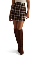 Favorite Daughter The First Wife Plaid Tweed Miniskirt Chocolate at Nordstrom,