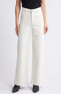 Le Jean Virginia High Waist Wide leg Jeans Bone at Nordstrom,