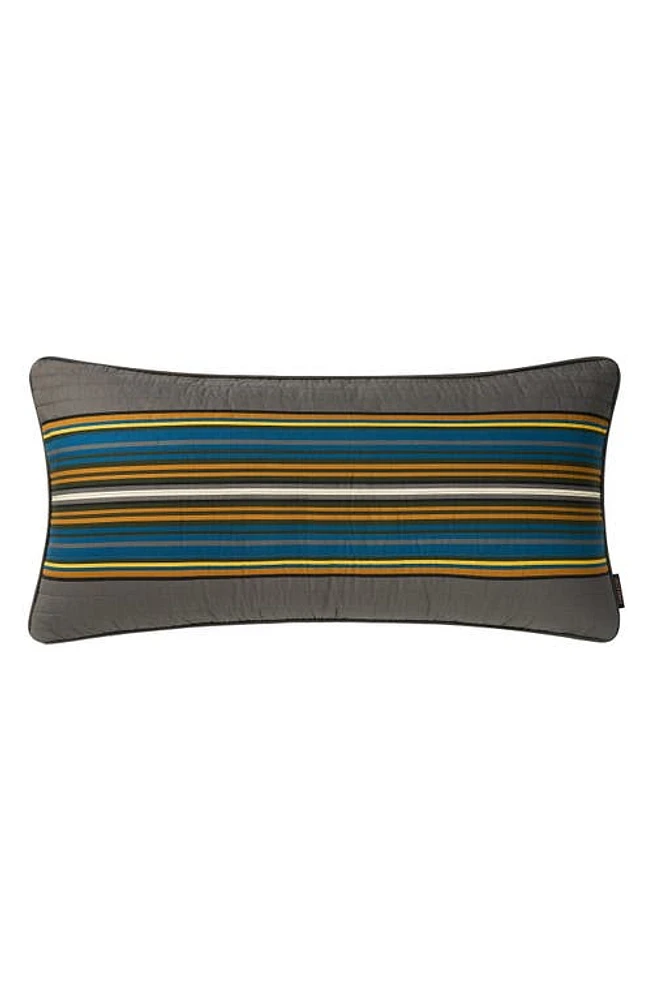 Pendleton Stripe Quilted Accent Pillow in Gray Multi at Nordstrom