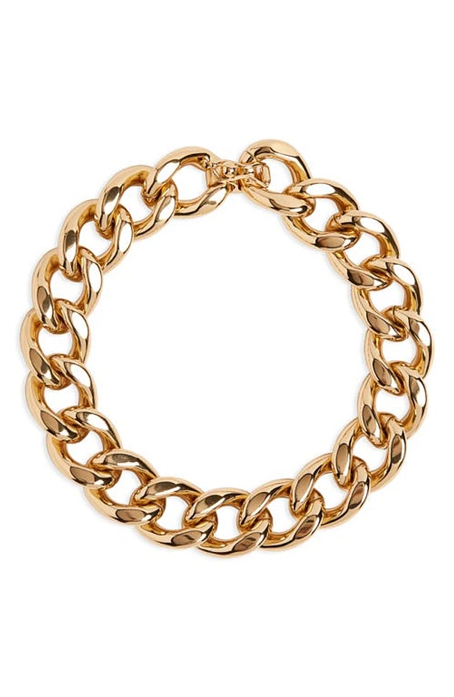 Isabel Marant Curb Chain Link Choker Necklace in Goldtone Dore 12Do at Nordstrom