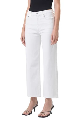 AGOLDE Harper Crop Wide Leg Jeans Sour Cream at Nordstrom,