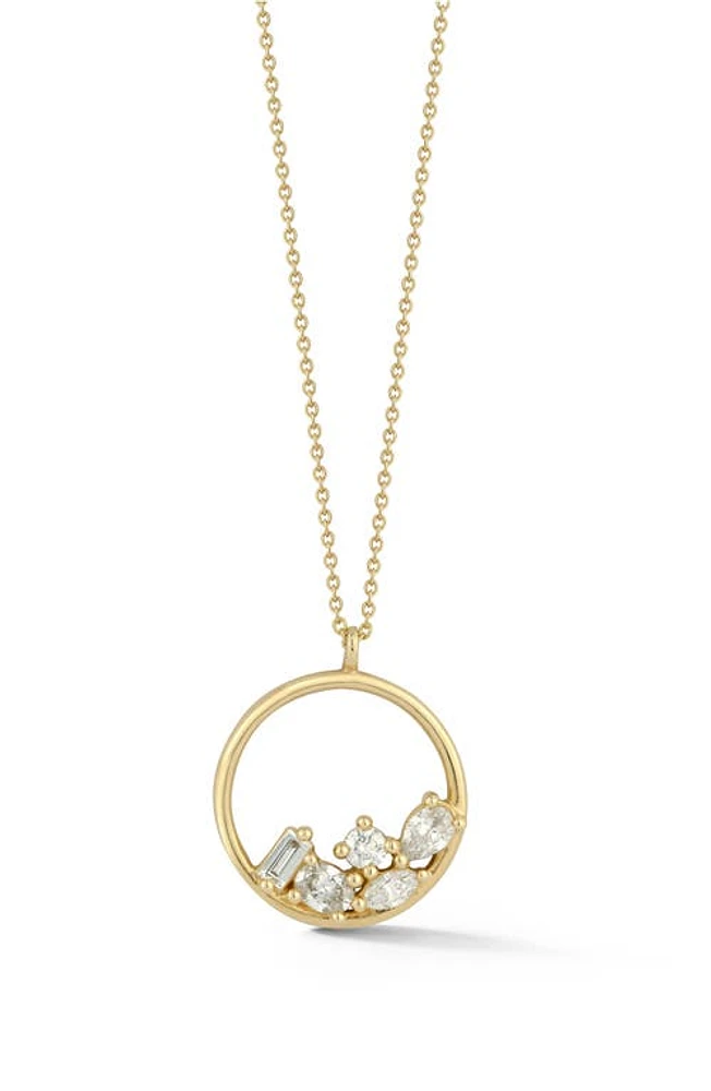 Dana Rebecca Designs Alexa Jordyn Mixed Diamond Nesting Pendant Necklace in Yellow Gold at Nordstrom, Size 20