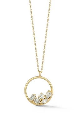 Dana Rebecca Designs Alexa Jordyn Mixed Diamond Nesting Pendant Necklace in Yellow Gold at Nordstrom, Size 20