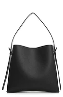 MANGO Buckle Detail Faux Leather Shopper in Black at Nordstrom