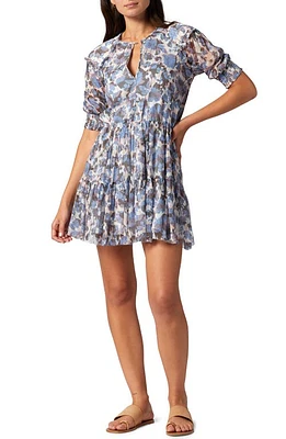 Joie Laura Floral Tiered Silk Minidress in Dawn Multi at Nordstrom, Size X-Small