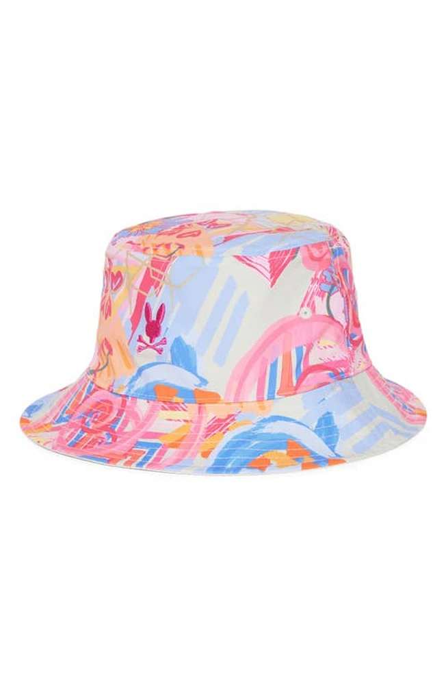 Psycho Bunny Kids' Benton Reversible Bucket Hat in Fuchsia Purple at Nordstrom