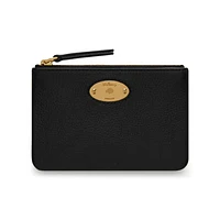 Mulberry Plaque Small Leather Zip Coin Pouch in Black at Nordstrom