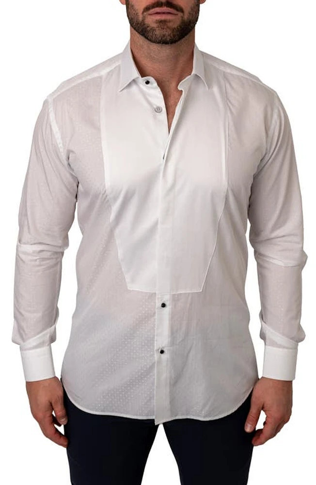 Maceoo Fibonacci Dots Contemporary Fit Button-Up Shirt White at Nordstrom,