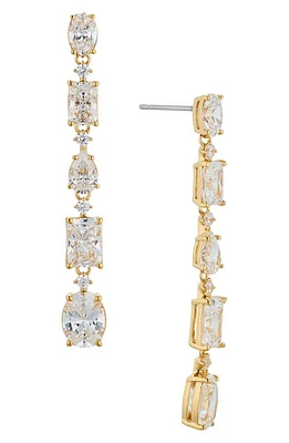 Nadri Cora Cubic Zirconia Linear Drop Earrings in Gold at Nordstrom