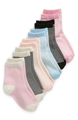 Nordstrom Kids' Assorted 6-Pack Ankle Socks Pink Sweet Fine Stripe Pack at Nordstrom,