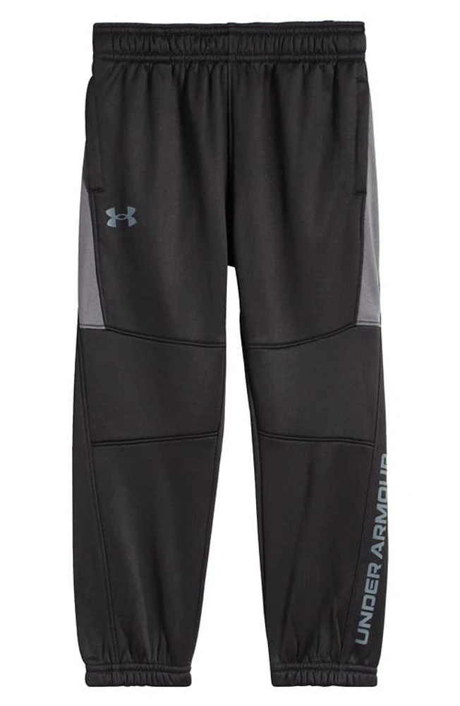 Under Armour Kids' Knee Panel Joggers in Black at Nordstrom, Size 4