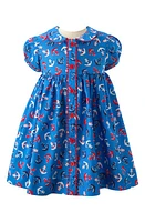 Rachel Riley Anchor Print Cotton Dress & Bloomers Blue at Nordstrom,