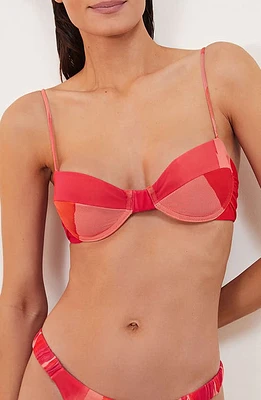 ViX Swimwear Rambla Jennie Underwire Bikini Top Coral Multi at Nordstrom,