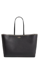 Valentino Garavani Rockstud Leather Tote in Black Rockstud at Nordstrom