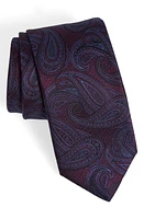 Canali Paisley Silk Tie in Purple at Nordstrom