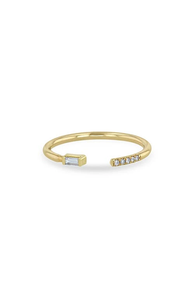 Zoë Chicco Mixed Open Diamond Ring in Yellow Gold at Nordstrom, Size 6