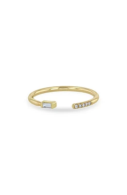 Zoë Chicco Mixed Open Diamond Ring in Yellow Gold at Nordstrom, Size 6