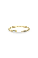 Zoë Chicco Mixed Open Diamond Ring in Yellow Gold at Nordstrom, Size 6