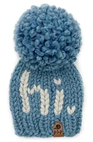 PINE + POPPY Hi Intarsia Pompom Hat in Rich at Nordstrom