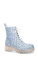 Dirty Laundry Mazzy Floral Platform Combat Boot Light Blue at Nordstrom,