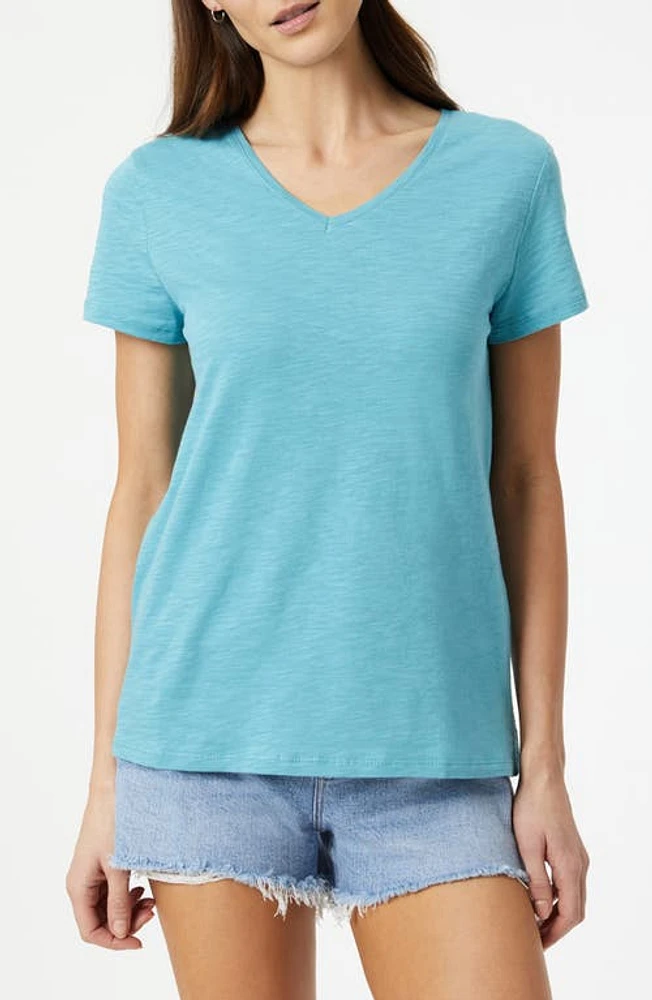 Mavi Jeans Basic V-Neck T-Shirt Dusty Turquoise at Nordstrom,