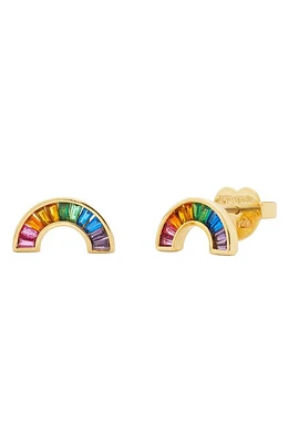 Kate Spade New York cubic zirconia rainbow stud earrings in Gold Multi at Nordstrom