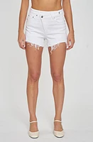 DAZE Troublemaker Crossover Denim Shorts Marshmallow Vintage at Nordstrom,