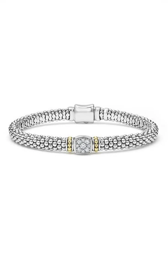 LAGOS Rittenhouse Pavé Diamond Bracelet in Silver at Nordstrom, Size 7