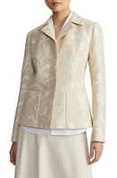 Lafayette 148 New York Botanical Jacquard Fitted Jacket Dune Multi at