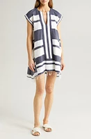 lemlem Elina Cotton Cover-Up Caftan Debre Navy at Nordstrom,