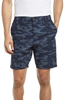 Vintage 1946 Men's Print Hybrid Flat Front Shorts Navy Camo at Nordstrom,