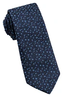 W. R.K Mini Floral Silk Tie in Navy at Nordstrom