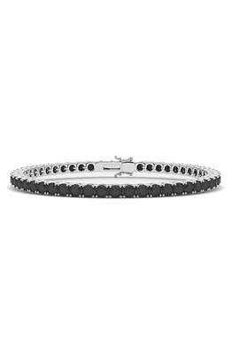 HauteCarat Lab Created Black Diamond Tennis Bracelet in 18K Gold at Nordstrom