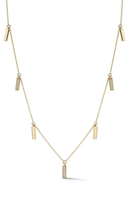 Dana Rebecca Designs Sylvie Rose Diamond Bar Charm Necklace in Yellow Gold at Nordstrom