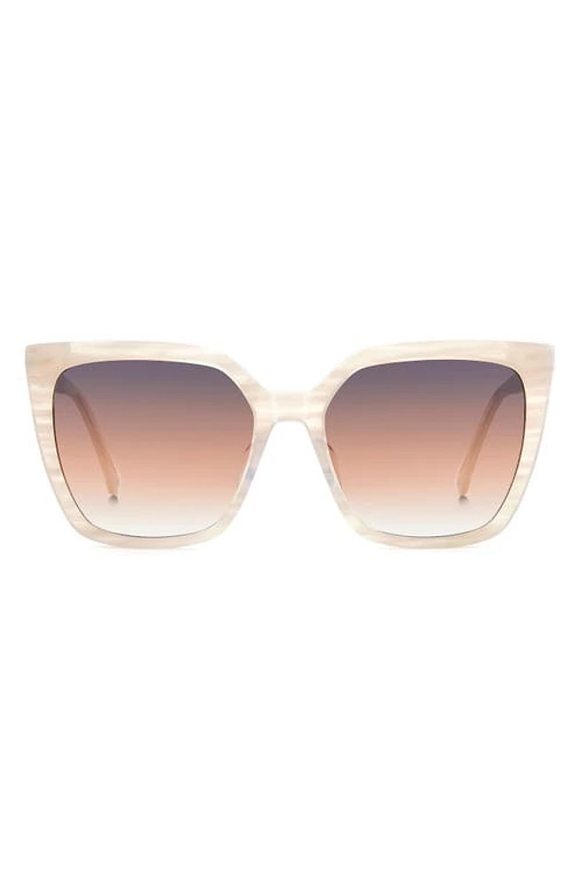 Kate Spade New York marlowe 55mm gradient square sunglasses in Beige/Grey Brown at Nordstrom