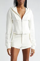 Dion Lee Layered Corset Zip Hoodie Ivory at Nordstrom, Us