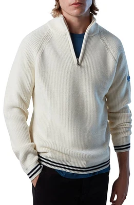 NORTH SAILS Half Zip Wool Blend Sweater Marshmellow at Nordstrom,