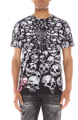 Cult of Individuality Skull Print Cotton T-Shirt Tie Dye at Nordstrom,