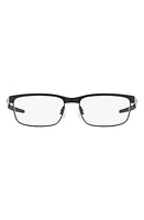 Oakley Kids' Steel Plate XS 48mm Rectangle Optical Glasses in Shiny Black at Nordstrom