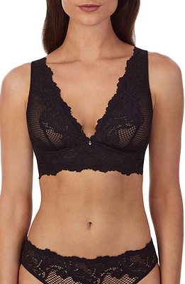 Le Mystère Allure Longline Lace Bra Black at Nordstrom,