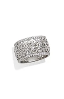 SAVVY CIE JEWELS Sterling Silver Cubic Zirconia Band Ring White at Nordstrom,