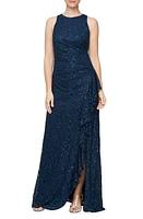 Alex Evenings Ruffle Sequin Lace Gown at Nordstrom,