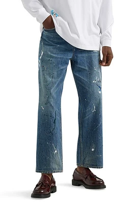 Lee X Basquiat Paint Splatter Jeans Mid Shade at Nordstrom, 31