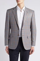 Canali Siena Regular Fit Plaid Wool & Silk Blend Sport Coat Beige at Nordstrom, Us