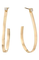 Lana Solo Drop Diamond Hoops in Yellow at Nordstrom