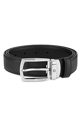 Montblanc Westside Reversible Sartorial Leather Belt in Black at Nordstrom